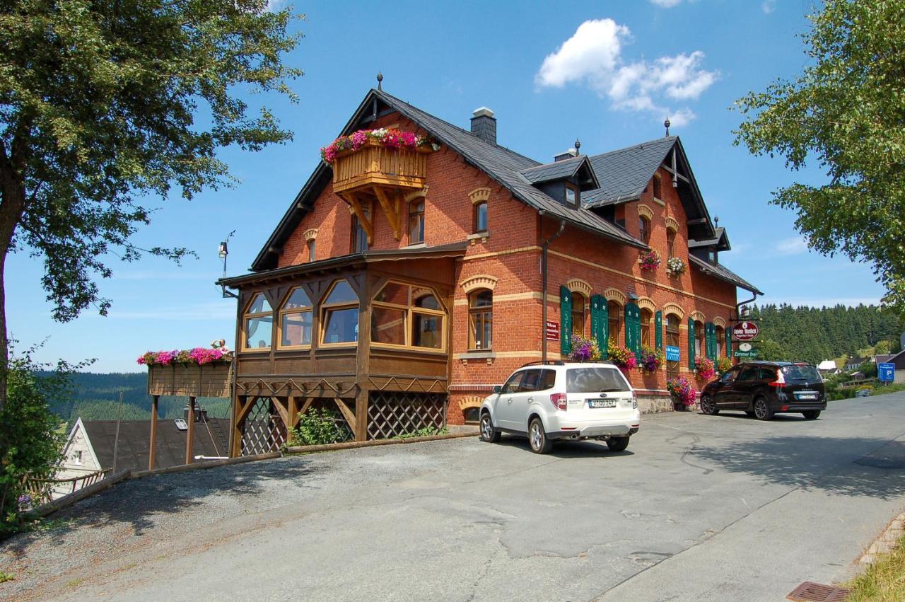 Berggasthaus & Pension Schoene Aussicht Klingenthal Exterior foto